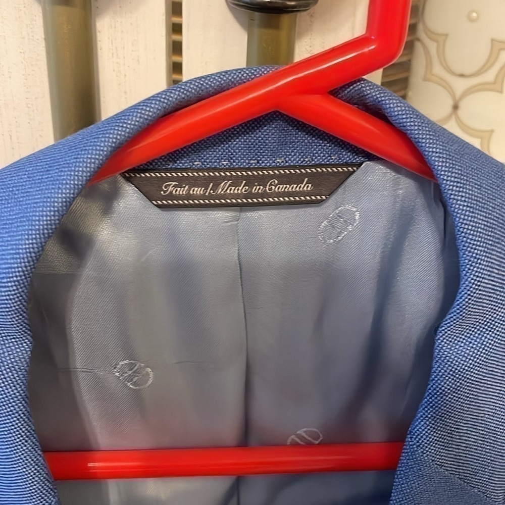 NWOT David Donahue Custom Made Jacket Blue - Picture 8 of 9